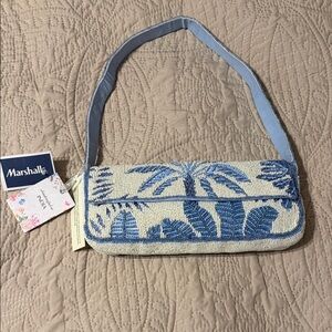 Marshall Tropical Blue and Cream Shoulder Bag